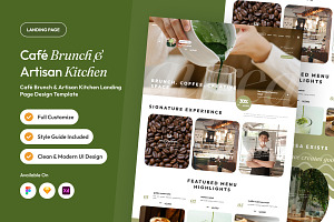 Aurea Café Brunch Landing Page, a Landing Page Template by productype1