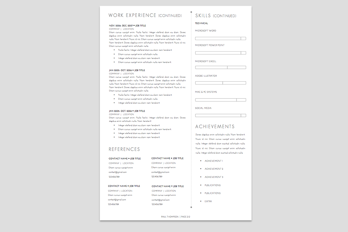 Resume Template + Cover Letter WORD, a Resume Template by PAPPERMINT RESUME STUDIO (Photo 2 of 4)