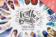 Watercolor feathers Bundle, an Illustration by Peace ART (Thumbnail 1 of 6)