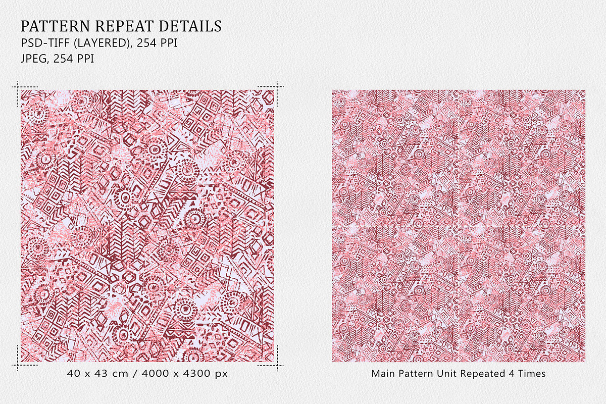Pink Tribal Geometric Seamless Print, a Pattern Graphic by Gullenda (Photo 2 of 6)