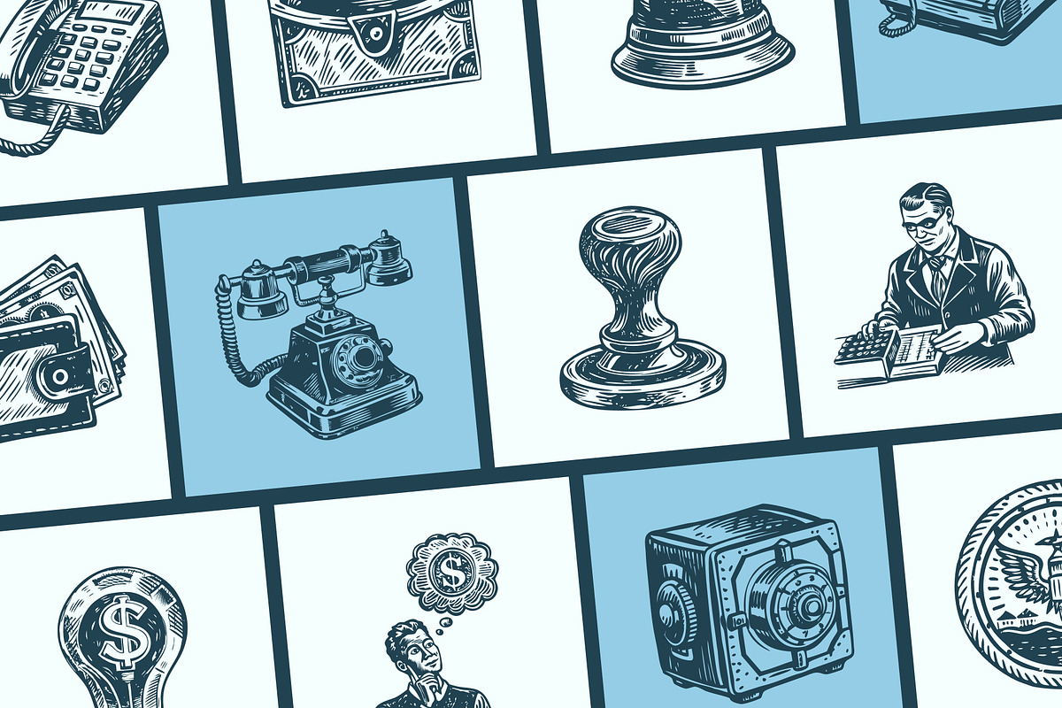Vintage Business and Banking Icon, a Work Illustration by Creative Stall (Photo 6 of 10)