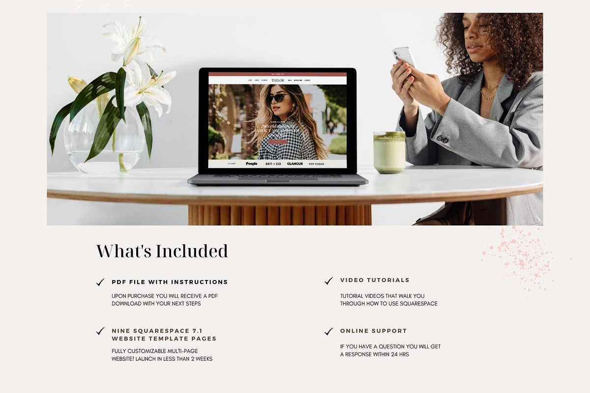 Squarespace 7.1 Template Taylor Ray, a Websites & App Template by thrivedigitally (Photo 7 of 10)