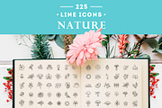 Line Nature Icons Set, an Outline Icon by Tettygreen (Thumbnail 1 of 16)