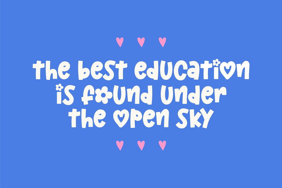 Wildflower School - Display Font, a Handwritten Font by Keithzo (Photo 3 of 11)