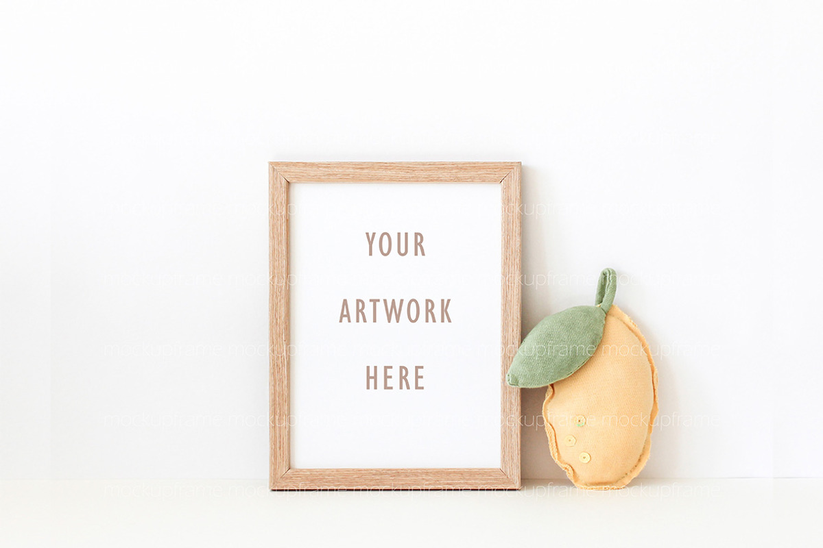 Cute Nursery Frame Mockup Lemon Kids, a Print Template by BirdieFrames (Photo 2 of 3)