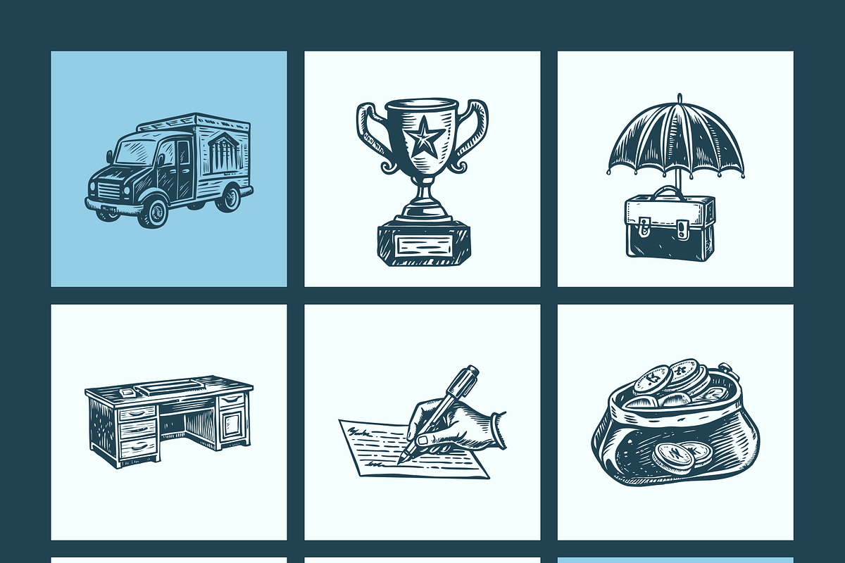 Vintage Business and Banking Icon, a Work Illustration by Creative Stall (Photo 9 of 10)