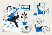 Relaxation moments, a Person Illustration by Huza Studio (Thumbnail 10 of 13)