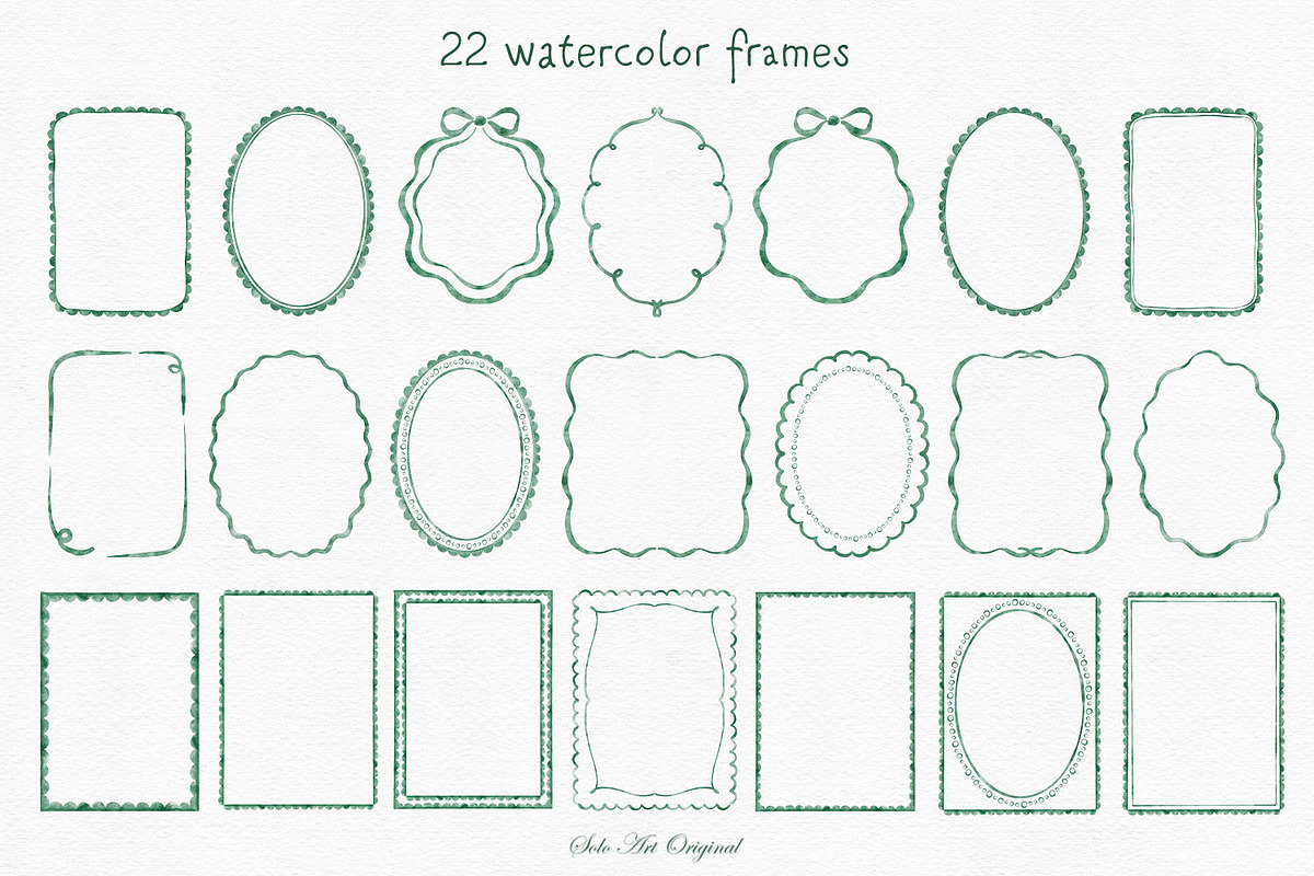 Sage Green Frames and Borders, an Object Graphic by Solo Art Original (Photo 2 of 8)