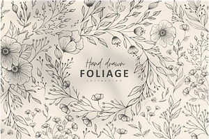 Hand drawn foliage collection