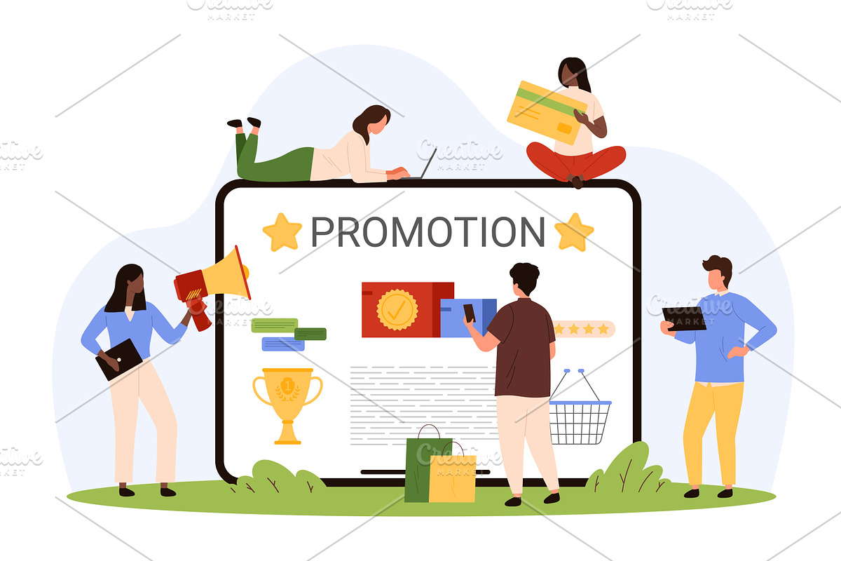 Marketing campaign to influence, a Person Illustration by Flashvector