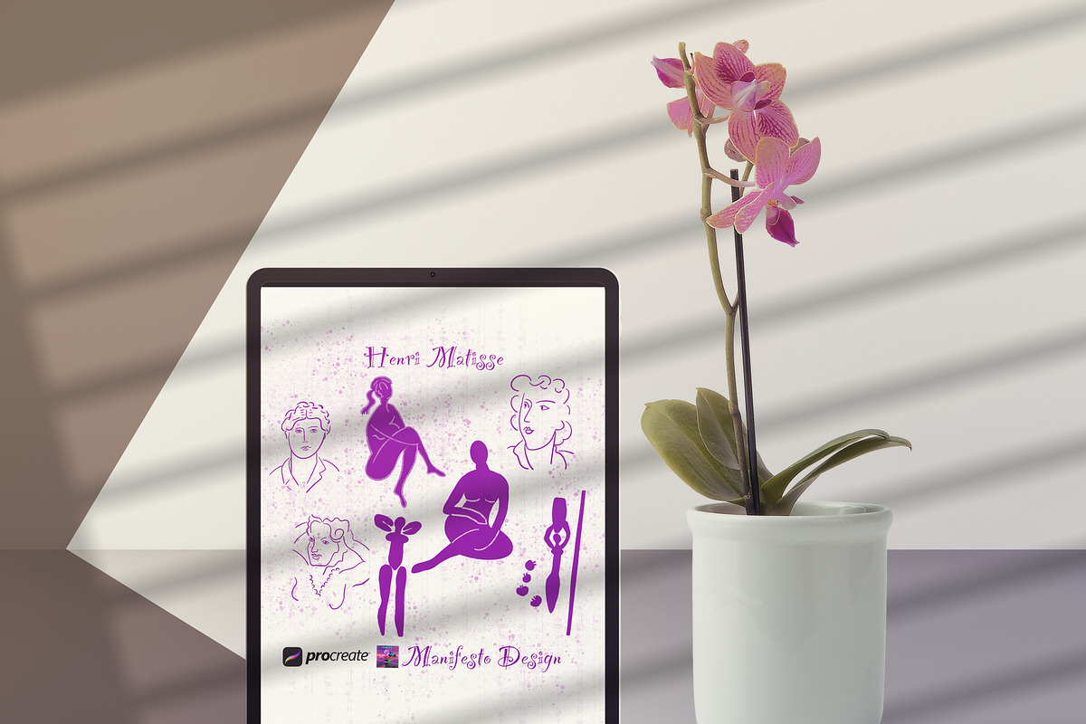 15 Line Art Matisse for Procreate 10, a Brush Add-On by Manifesto Design Gallery (Photo 2 of 7)