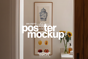 Set of Two Poster Mockups Washroom