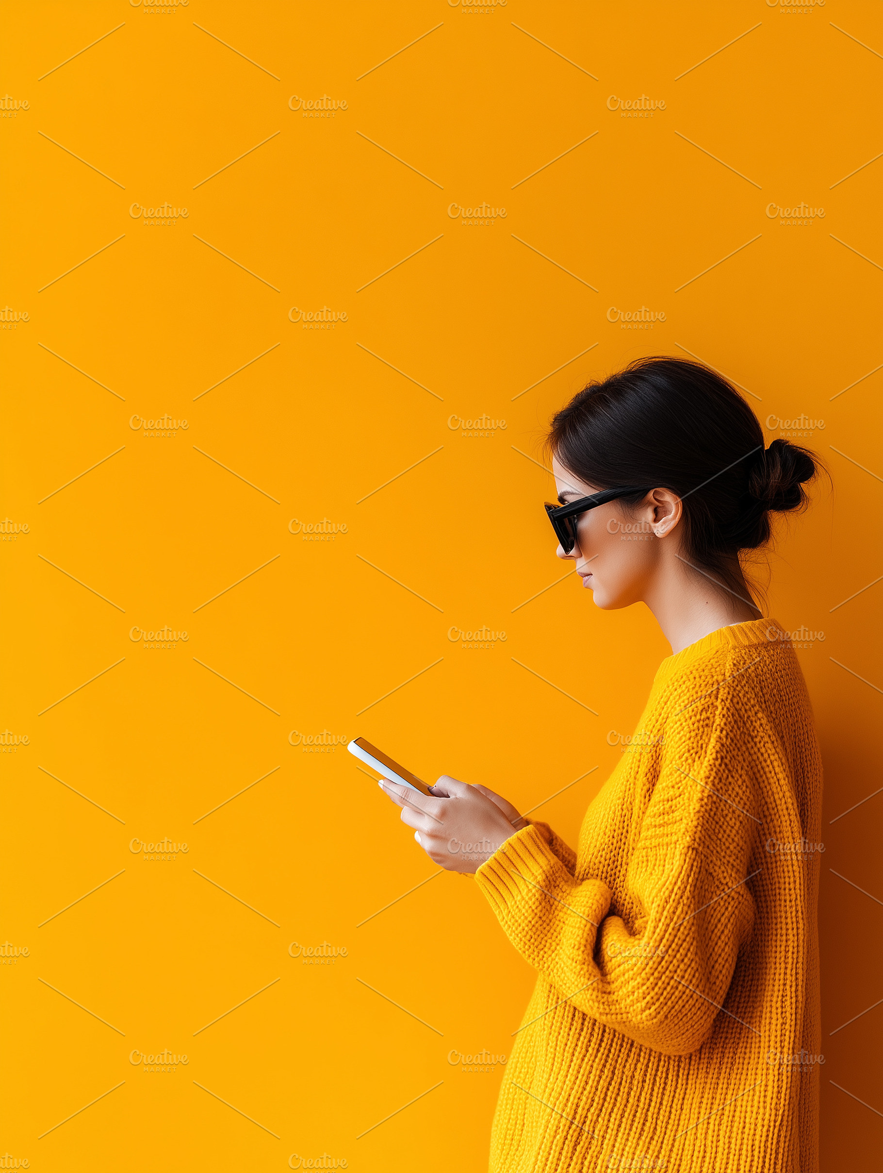 Stylish young woman in sunglasses, a Technology Photo by MistyDay