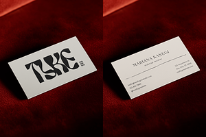 Red Velvet Business Card Mockup, a Business Card Template by The Ethical Agency