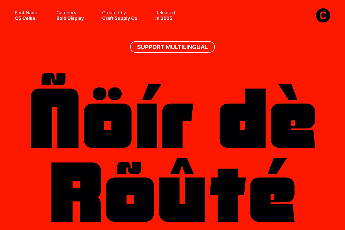 CS Celka – Bold Display Font, a Sans Serif Font by Craft Supply Co. (Photo 7 of 8)