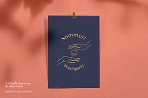 Summer Vacation Hand Drawn Vectors