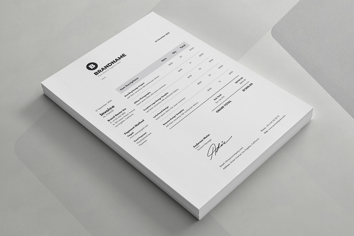 Invoice, a Stationery Template by DesignDevisers (Photo 5 of 9)