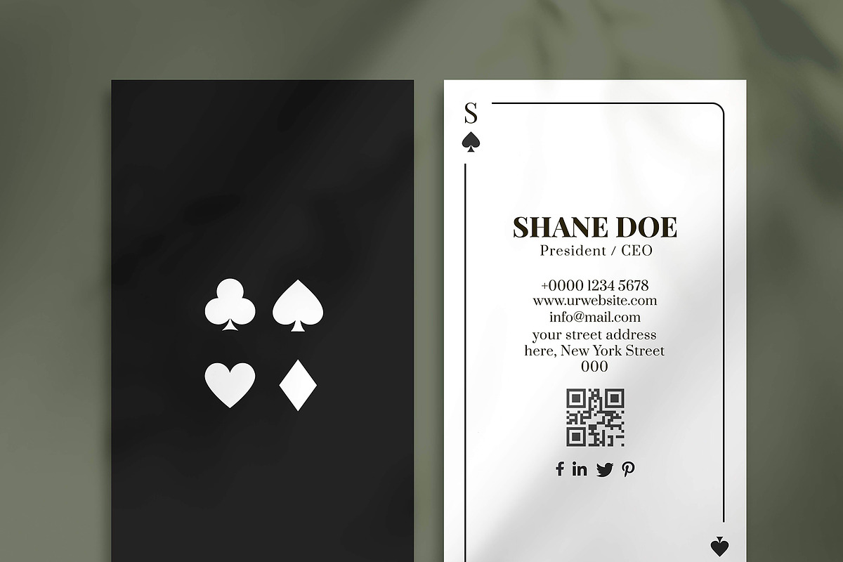 Casino or Poker Style Business Card, a Business Card Template by Saman Osama (Photo 3 of 6)