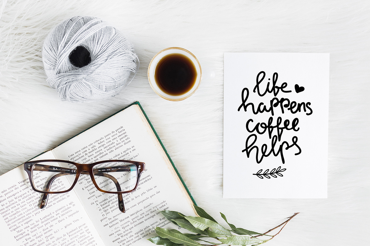 Peace, Love and Coffee set, a Food Illustration by Cozy pattern shop (Photo 7 of 12)