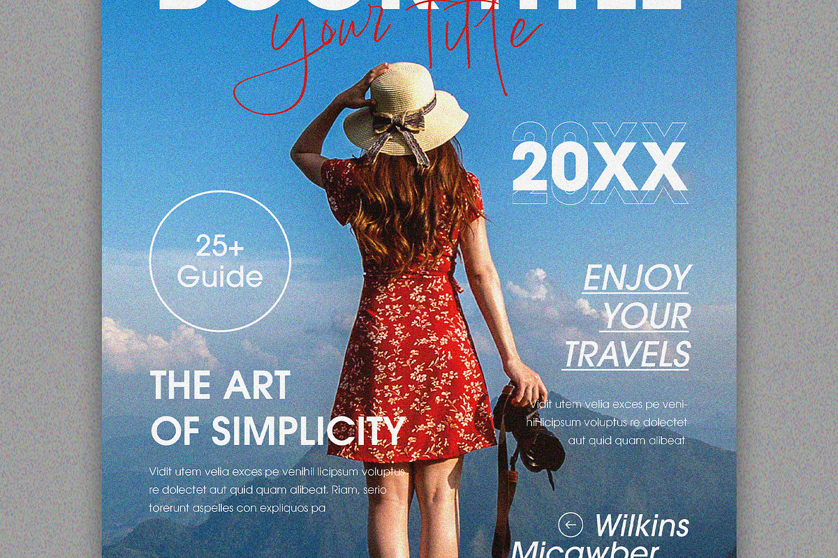 Travel Magazine Style Book Cover, a Flyer Template by ClickPaint_Studio (Photo 3 of 4)