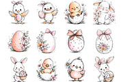 Easter Spring Hand-Drawn Bundle, an Illustration by Designking (Thumbnail 3 of 5)