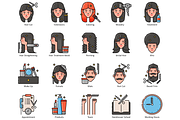 79 Hair, Beauty & Wellness Icons, an Icon by Flat Icons (Thumbnail 2 of 8)