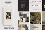 Parisian Canva Social Media Template, a Social Media Template by Le Maison Bohem (Thumbnail 1 of 11)
