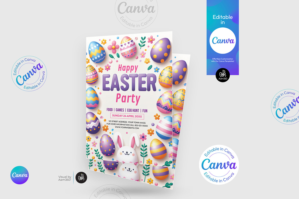 Easter Party Flyer Template, a Print Template by Aam360 (Photo 3 of 3)