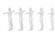 Natural Male T-Pose in 5 Topologies, a 3D by VK Studio (Thumbnail 5 of 21)
