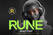 Rune Bold Font, a Sans Serif Font by mullathedesigner (Thumbnail 1 of 5)