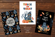 Happy Halloween watercolor set, a Decorative Illustration by Natalia Fedorova (Thumbnail 6 of 14)