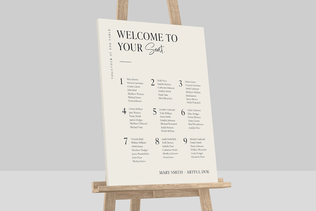 Wedding Seating Chart Template, a Flyer Template by BrandPacks (Photo 2 of 5)