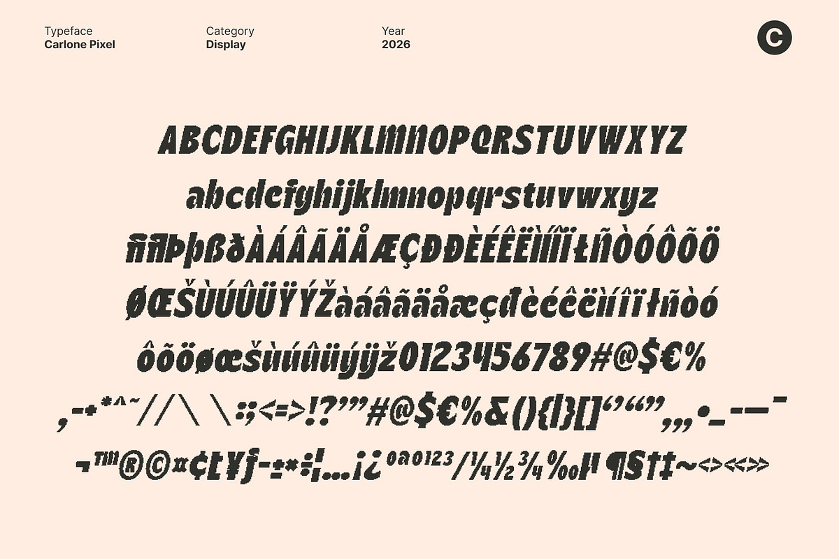 Carlone Pixel, a Sans Serif Font by Craft Supply Co. (Photo 8 of 8)