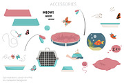 Cartoon cats clipart set, an Animal Illustration by pet design shop (Thumbnail 12 of 12)