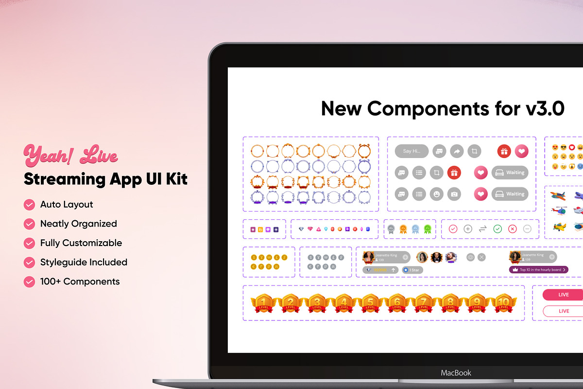 Yeah! Live - Streaming App UI Kit