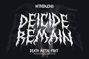 Deicide Remain Death Metal Font, a Blackletter Font by Ronny Studio (Thumbnail 1 of 8)