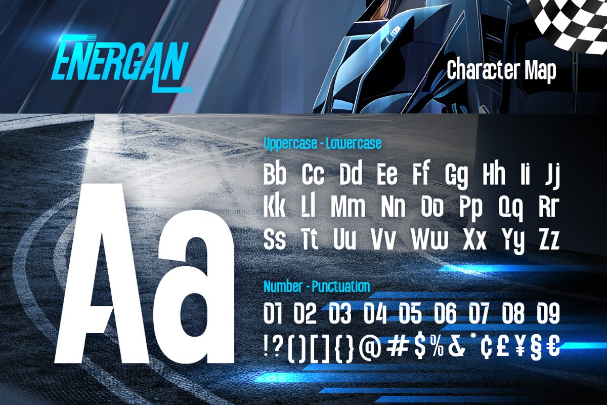 Energan, a Sans Serif Font by Burntilldead (Photo 2 of 12)