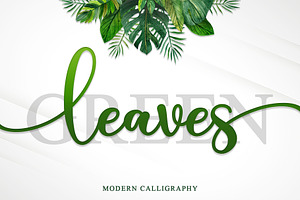 Green Leaves - Modern Calligrapy