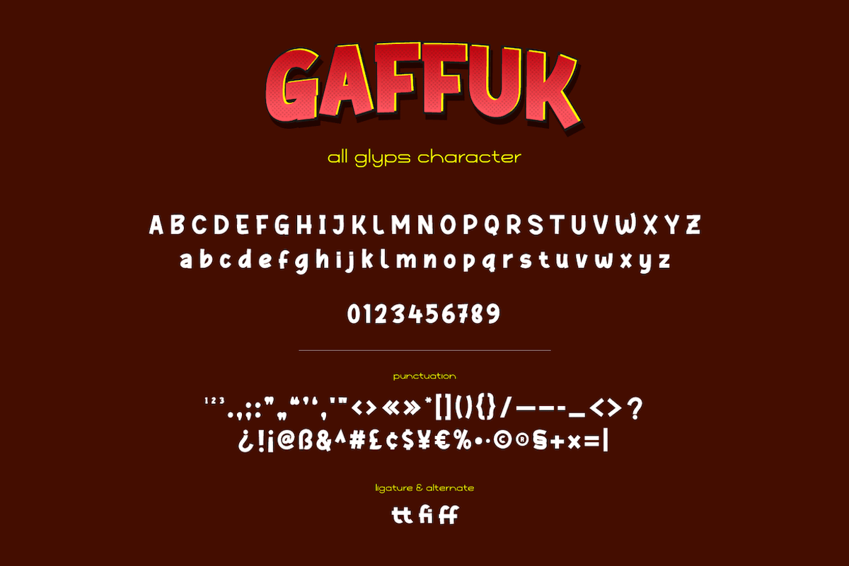 Gaffuk, a Sans Serif Font by twinstd (Photo 11 of 11)