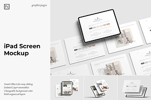iPad Screen Website Mockup, an iPad Mockup by graphicpages
