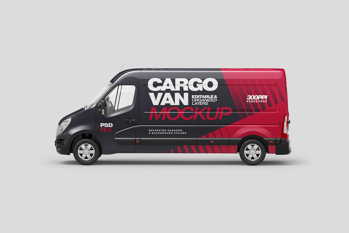 Cargo Van Mockup Set, an Advertising Mockup by Deeplab (Photo 9 of 10)