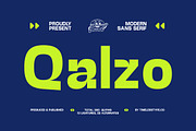 Qalzo Bold Modern Display Sans, a Sans Serif Font by timelesstype.co (Thumbnail 1 of 20)