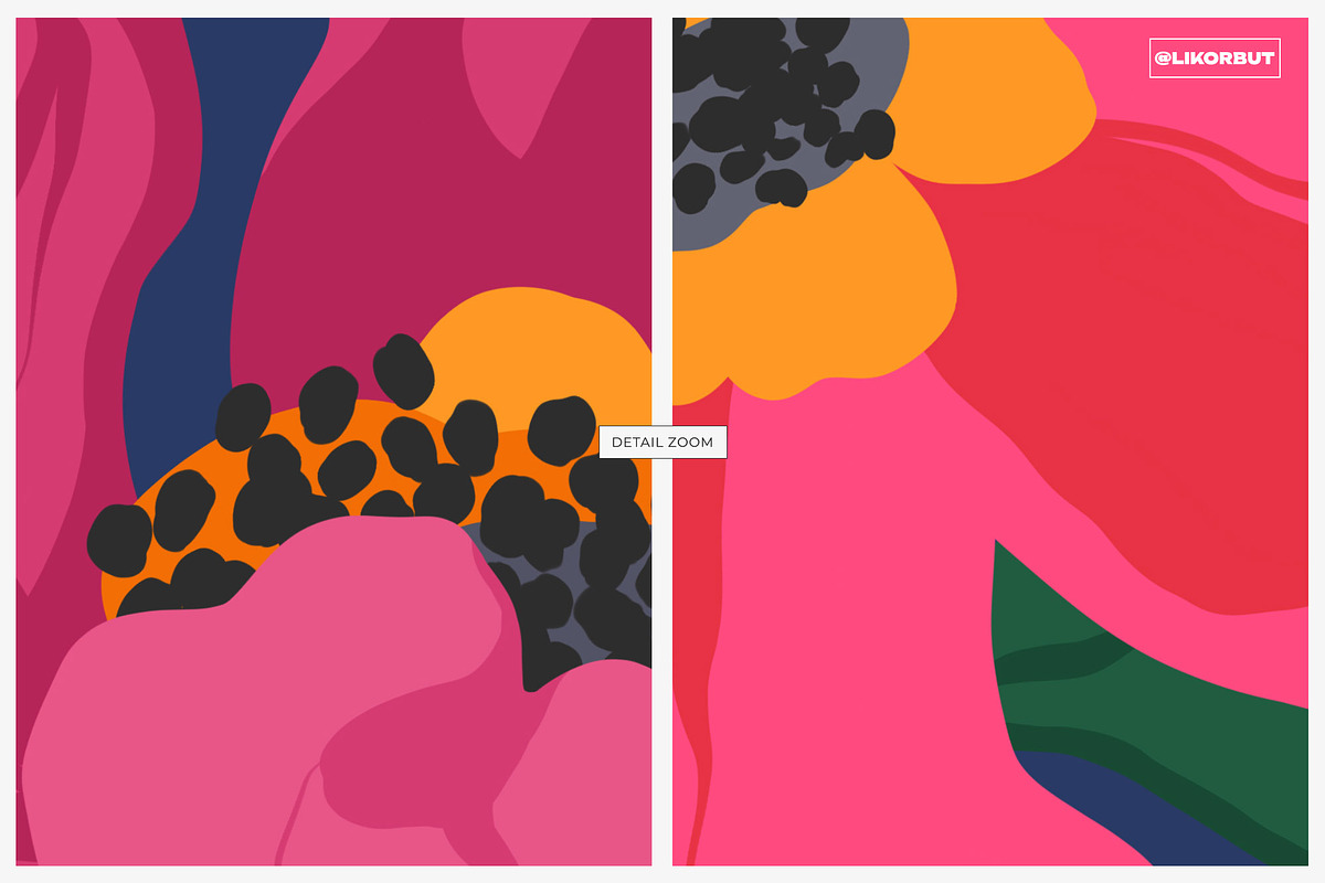 Vivid Abstract Modern Floral Pattern, a Pattern Graphic by likorbut (Photo 10 of 13)