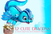 12 Cute Dragons, an Animal Illustration by Eve Farb (Thumbnail 3 of 3)