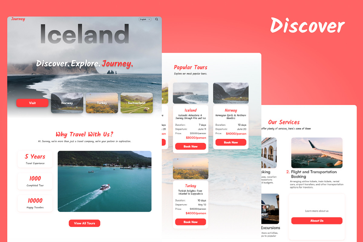 Journey - Travel Framer Template, a Landing Page Template by THdesign (Photo 2 of 4)