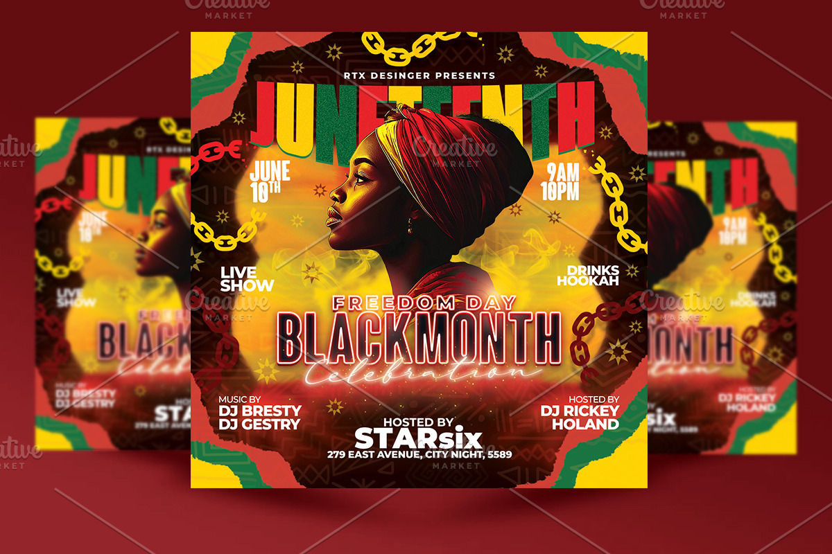 Juneteenth Celebration Flyer, a Flyer Template by RTXdesinger99 (Photo 1 of 3)