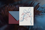 Hand-Painted Blue Burgundy Christmas, an Object Graphic by Lana Elanor (Thumbnail 2 of 24)