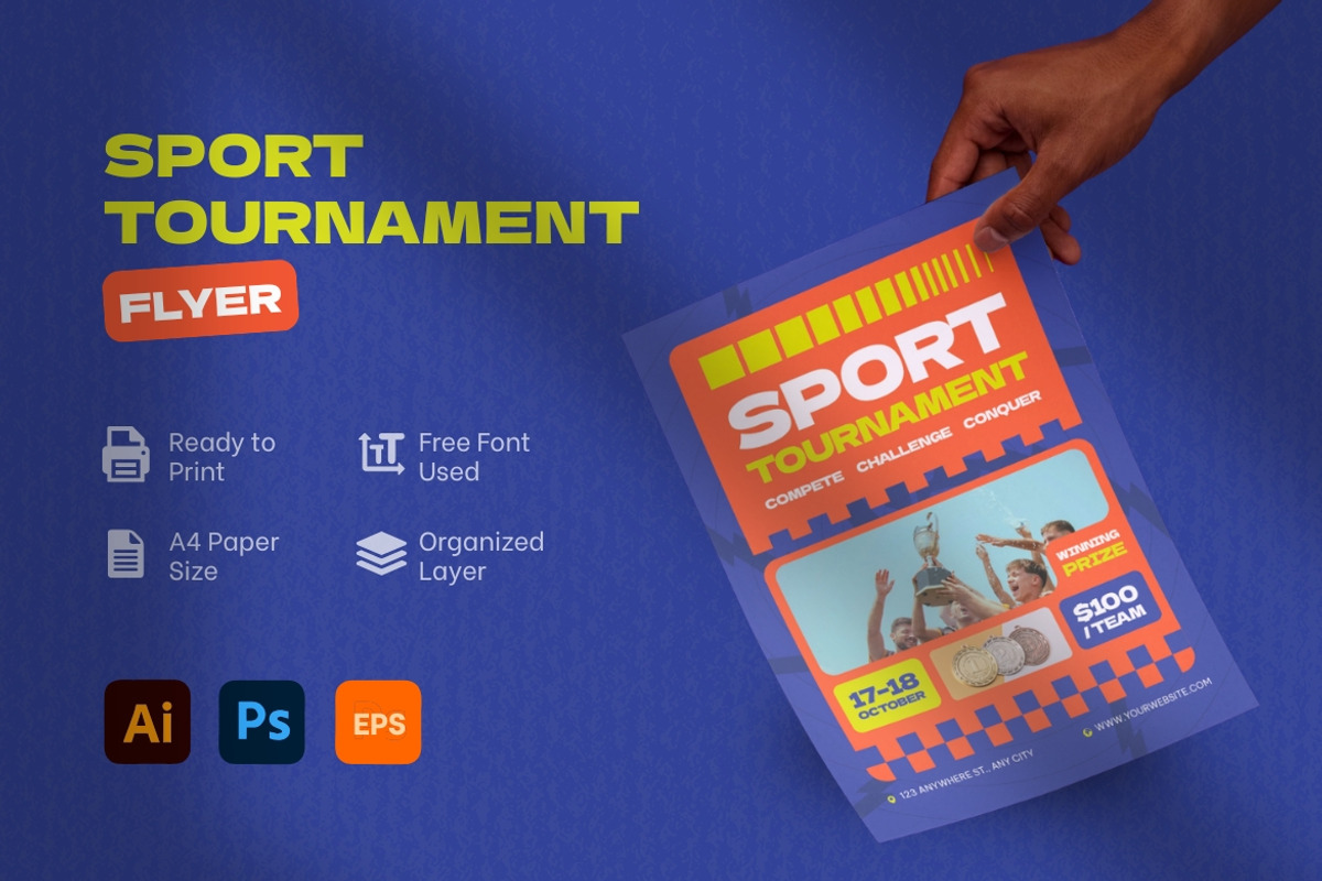 Sport Tournament Flyer, a Flyer Template by Antstheme (Photo 1 of 2)