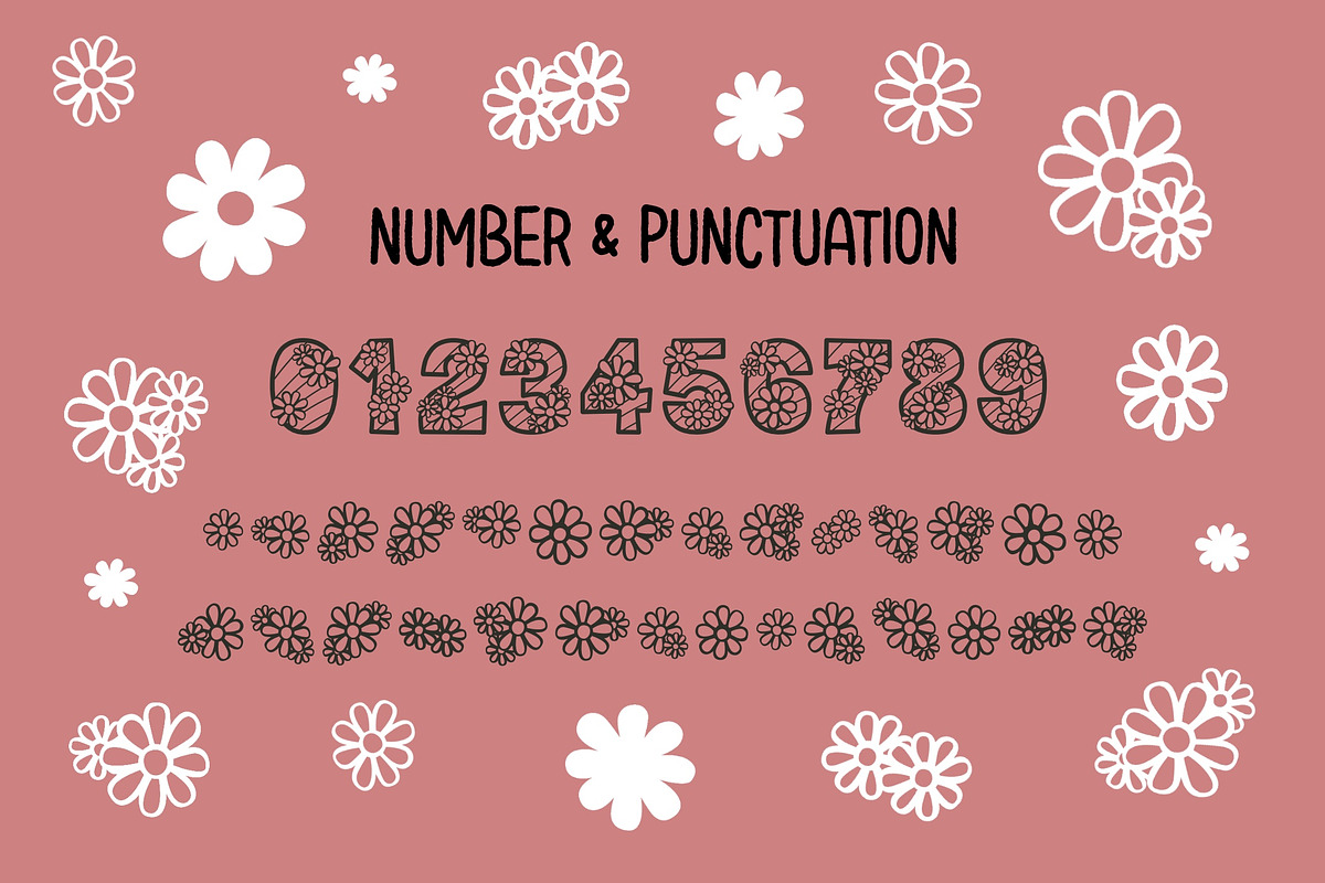 Daisy Rainbow OTF, a Symbol Font by DREAMs Soul G. (Photo 2 of 3)