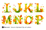 Autumn Alphabet Clipart – Hand-Paint, an Object Illustration by crafty (Thumbnail 6 of 13)
